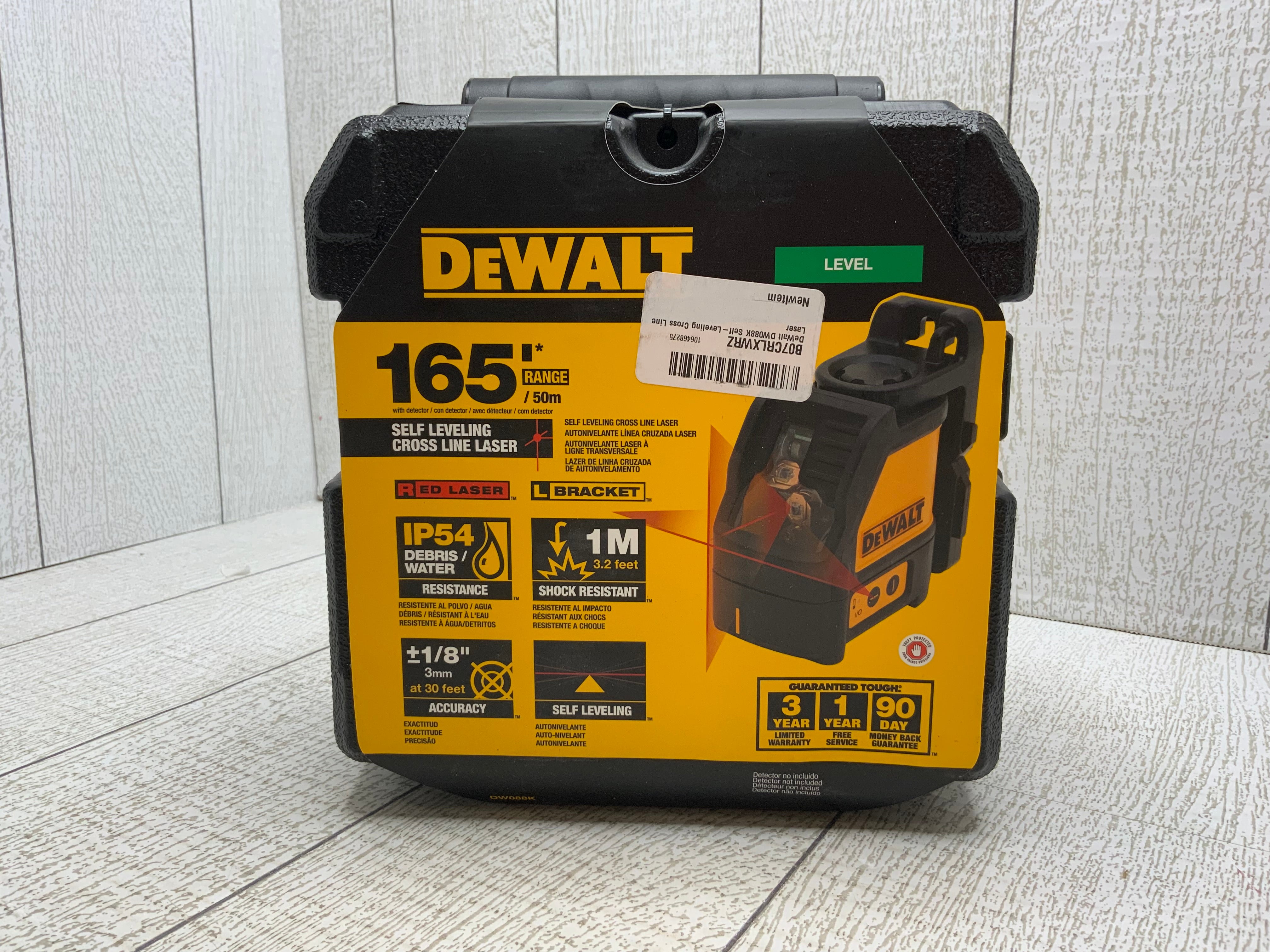 DEWALT Line Laser, Self-Leveling, Cross Line, Red Beam (DW088K) (8047374598382)